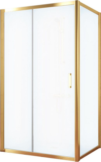 Душевой уголок Vegas Glass ZP+ZPV TUR NOVO 130*100 09 10 профиль золото, стекло сатин