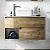 Тумба с раковиной Stworki Карлстад 90 дуб рустикальный, простоун беж, с отверстием для смесителя в столешнице