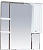 Зеркало-шкаф Misty Александра 85 R белый металлик