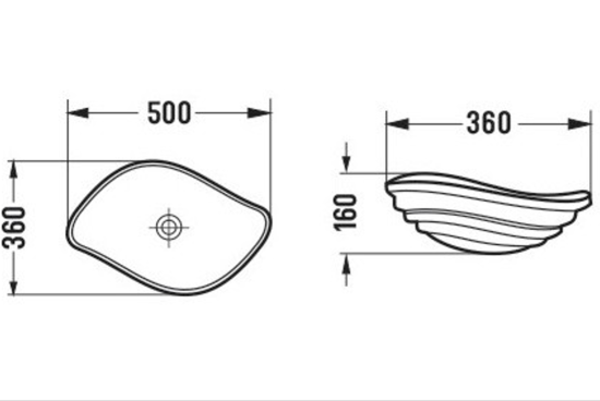 Накладная раковина CeramaLux GL50