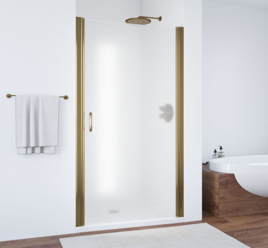 Душевая дверь в нишу Vegas Glass EP 85 05 10 профиль бронза, стекло сатин