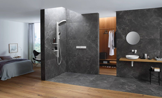 Смеситель для душа Hansgrohe RainSelect 15380700 термостат, белый матовый