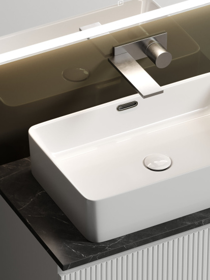 Тумба с раковиной Sancos Snob T 80 Bianco SNT80W, подвесная