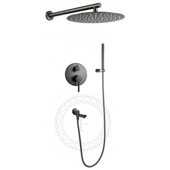Душевая система Filarete Roun FL1020BG, графит