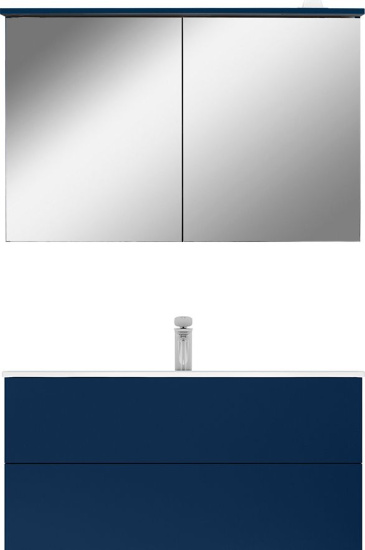 Зеркало-шкаф AM.PM Spirit V2.0 100 с LED-подсветкой, глубокий синий