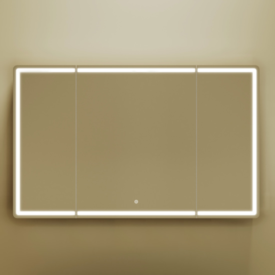 Зеркало-шкаф Sancos Mirror 120 дуб чарльстон, с LED подсветкой