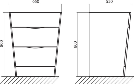 Мебель для ванной BelBagno Piramide 65 rovere moro
