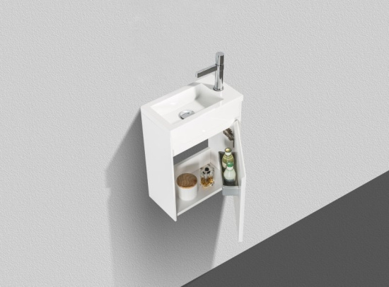 Тумба с раковиной BelBagno Pietra Mini 46 R bianco lucido