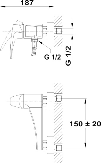 Смеситель для душа Teka Deia 402316200