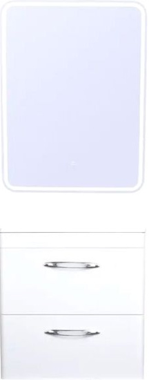 Тумба с раковиной Style Line Каре 60 подвесная, Люкс Plus, белая