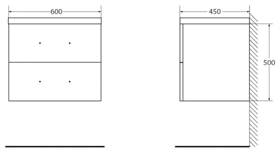 Тумба с раковиной BelBagno Aurora 60 metallo vintage