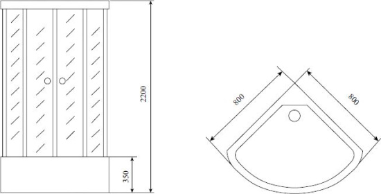 Душевая кабина Timo Standart T-1180
