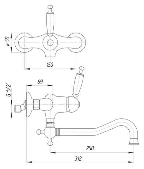 Смеситель для кухни Migliore Oxford 18261 хром/золото