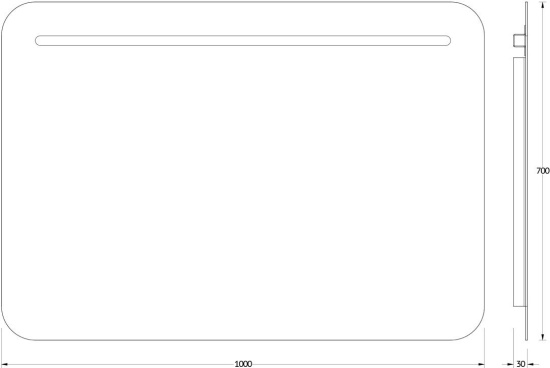 Зеркало Evoform Ledline BY 2147 100х70