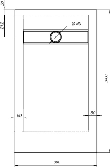 Поддон для душа Stworki Эстерсунд 160x90 белый камень