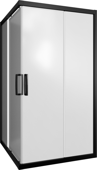 Душевой уголок Stworki Дублин 100x100 см профиль черный матовый, стекло матовое