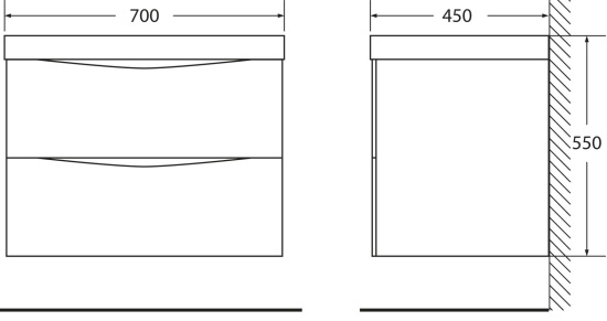 Мебель для ванной BelBagno Marino 70 nero lucido