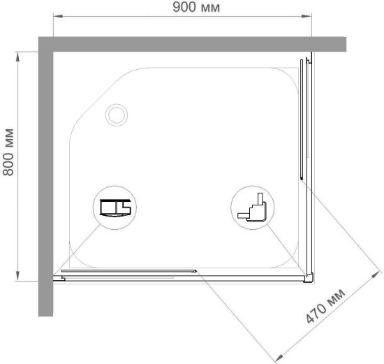 Душевой уголок Royal Bath HPD RB 8090 HPD-T 90x80