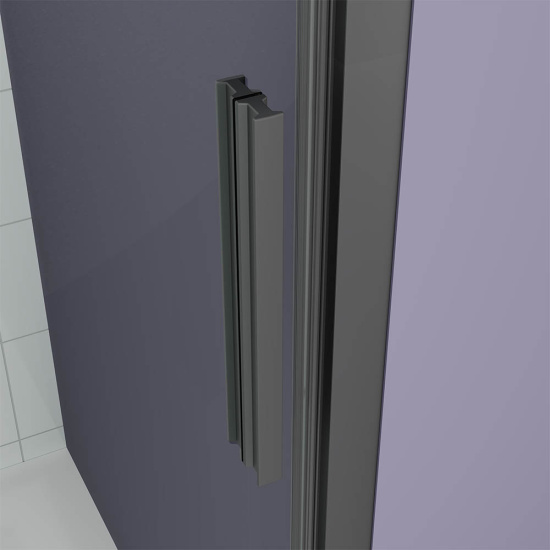 Душевая дверь в нишу Veconi Ottimo P30 B OP30B-70-07-C9, профиль черный матовый, стекло матовое