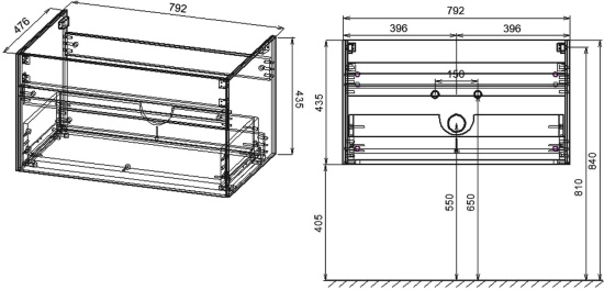 Мебель для ванной Vincea Chiara 80 натуральный дуб