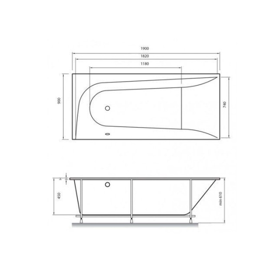 Акриловая ванна VAYER Boomerang 190x90 R/L