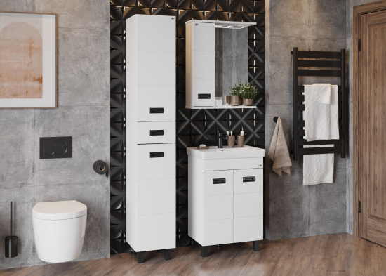 Тумба с раковиной Onika Балтика-Квадро Black 60.11