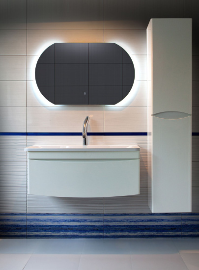 Зеркало Бриклаер Вега/Мальта 100 с подсветкой, овальное