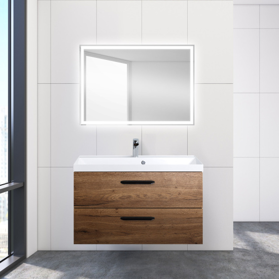 Тумба с раковиной BelBagno Aurora 90 rovere tabacco