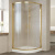 Душевой уголок Vegas Glass ZS 100 09 02 профиль золото, стекло шиншилла Душевой уголок Vegas Glass ZS 100 09 02 профиль золото, стекло шиншилла