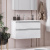 Тумба с раковиной Roca The Gap 80 2 ящика, белый глянец