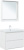 Тумба с раковиной Aquanet Милан 80 белый глянец