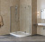 Душевой уголок Vegas Glass AFS-F Lux 110*100 08 01 L профиль глянцевый хром, стекло прозрачное