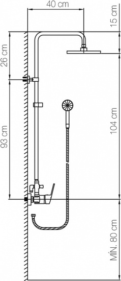 Душевая стойка Clever Circular 99142