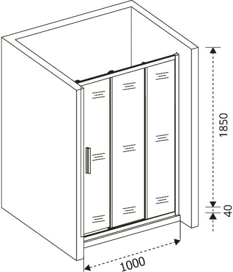 Душевая дверь в нишу Good Door Orion WTW-100-G-CH