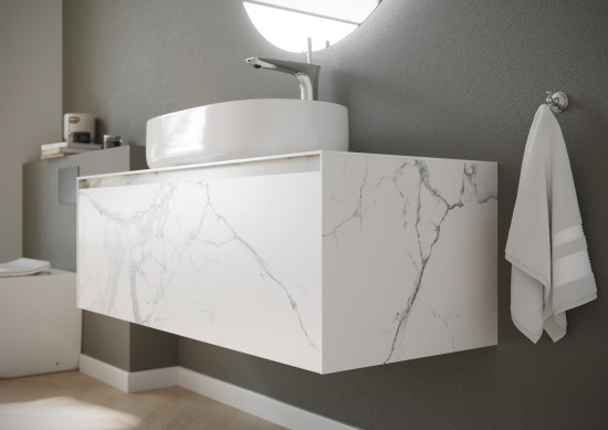 Мебель для ванной Sancos Stone 120 Statuario white