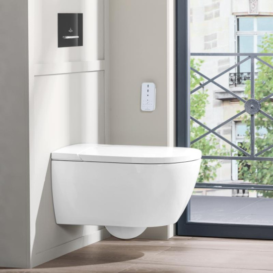 Унитаз подвесной Villeroy & Boch Viclean V0E100R1 альпийский белый, с функцией биде