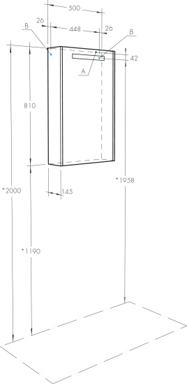 Зеркало-шкаф Aquaton Верди Pro 50 ясень фабрик