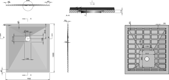 Поддон для душа Vincea VST-4SR9010W 100x90 белый матовый, с сифоном