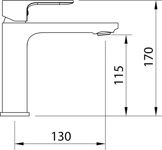 Смеситель для раковины Clever Saona Slim 61176