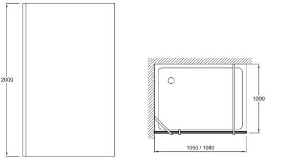 Душевая перегородка Jacob Delafon Contra 110