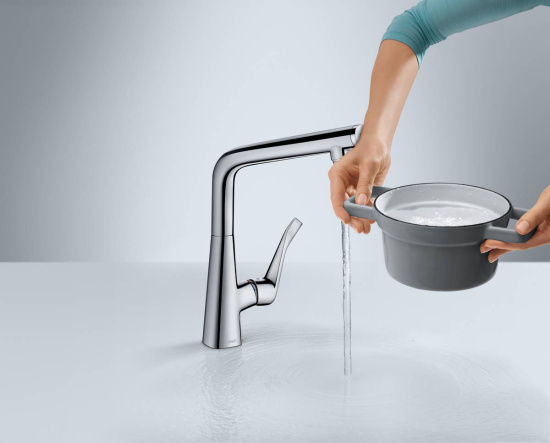 Смеситель для кухни Hansgrohe Metris Select M71 14847000 хром