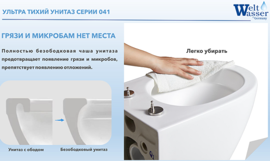 Подвесной унитаз WeltWasser SK Gelbach 041 GL-WT