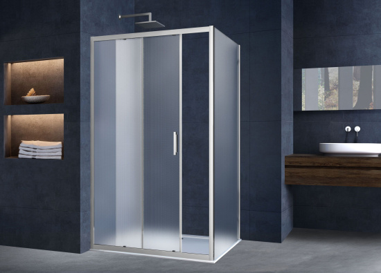 Душевой уголок Vincea Alpha VSR-3AL9010MT 100х90 см, профиль хром, стекло текстурное