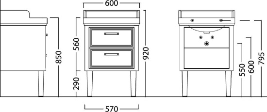 Мебель для ванной Kerama Marazzi Pompei 60 белая