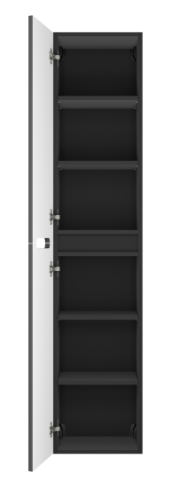 Шкаф-пенал Misty Роял 35 черный подвесной, универсальный