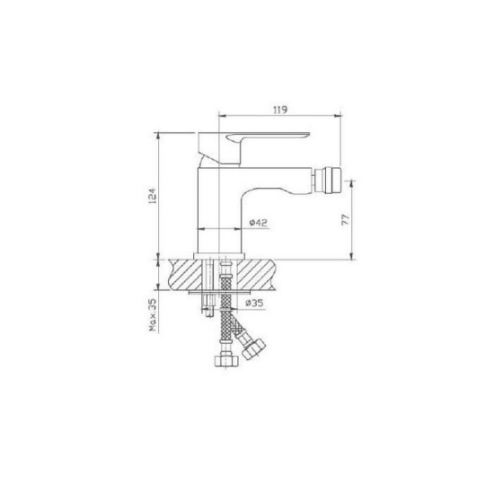 Смеситель для биде Haiba HB50505