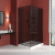 Душевой уголок Vegas Glass AFA-F LUX 110*100 02М 07 R, профиль черный матовый, стекло графит