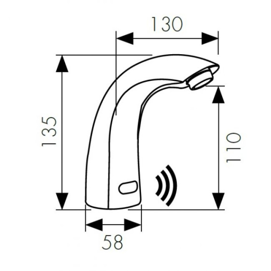 Смеситель для раковины Kaiser Sensor 38411 сенсорный