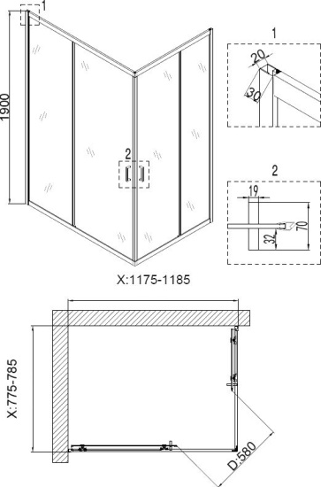 Душевое ограждение Niagara Nova NG-6610-08