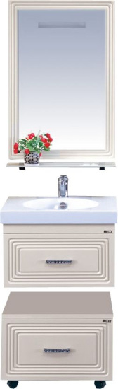 Зеркало Misty Европа 50 бежевое, с подсветкой